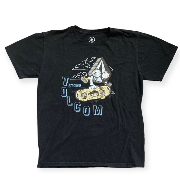Volcom Stone Skateboarding Graphic T-Shirt Youth XL Black - Picture 1 of 5